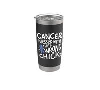Nastro blu Chemo del combattente del sopravvissuto del cancro esofageo Bicchiere termico in acciaio inox doppia parete