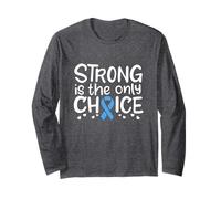 Nastro Blu Chiaro Chemo da Combattimento per la consapevolezza del Cancro alla prostata Maglia a Manica