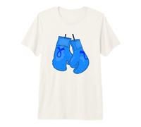 Nastro Blu con guantoni da Boxe, consapevolezza del Cancro al Colon Maglietta Premium
