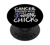 Nastro blu di tè del sopravvissuto del cancro della tiroide Chemo regalo PopSockets PopGrip Adesivo