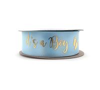 Nastro Blu e Oro - It's a Boy per Baby Shower - Decorazione per la Vostra Festa Prenatale (Blu e Oro)