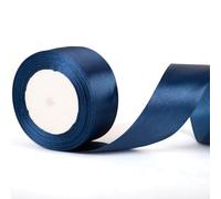 Nastro blu navy largo 40 mm, nastro blu scuro per auto da matrimonio, adatto per confezioni regalo, accessori per capelli, bouquet, decorazioni per auto da matrimonio, confezioni regalo per torte blu.