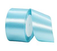 Nastro blu per confezioni regalo, larghezza 50 mm, nastro blu bambino da 22 m, nastro di raso blu bambino su due lati, in tessuto massiccio, auto di nozze, regali