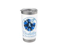 Nastro blu per il mese della sensibilizzazione al diabete del girasole Bicchiere termico in acciaio inox doppia parete
