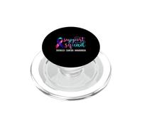 Nastro blu rosa foglia di tè per la consapevolezza del cancro alla tiroide PopSockets PopGrip per MagSafe