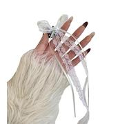 Nastro Bowknot Clip Artiglio Dei Capelli Per La Ragazza Francese Balletto Pizzo Clip Laterale Morsetti Mascella Antiscivolo Artiglio Dei Capelli Femminile