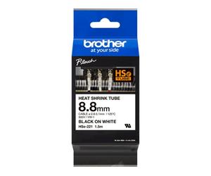 Nastro Brother HSe-221 - Nero su bianco (8,8 mm)