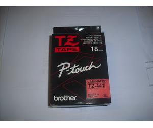 NASTRO BROTHER TZ 441 NERO SU ROSSO 18MM 8M FATTURABILE