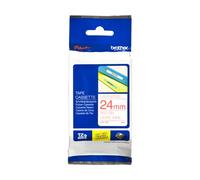 Nastro Brother TZe-252 - Rosso su bianco (24 mm)