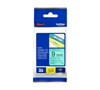 Brother TZ-721 / TZe-721, 9mm x 8m, testo nera / sfondo verde, nastro originale
