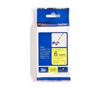 P-TOUCH TZEFX611 - Nastro flessibile, nero su giallo, 6 mm