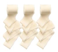 Nastro Chiffon Champagne, Nastro Regalo Nastrino Champagne 2,5 cm x 18,9 m, Nastri per Bomboniere, Nastri Vintage Chiffon per Bouquet da Sposa, Confezione Regali