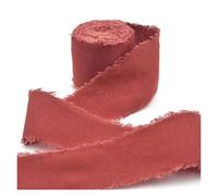 Nastro Chiffon Nastro di lino cotone fatto a mano con bordi sfilacciati 4 cm * 5 m for invito a nozze bouquet fiori pacchetto nuziale decorazione del per Bouquet da Sposa(Color-03)