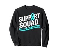 Nastro color foglia di tè della squadra di supporto per la sensibilizzazione al cancro ovarico Felpa