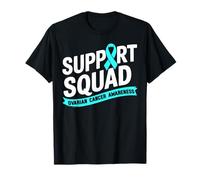 Nastro color foglia di tè della squadra di supporto per la sensibilizzazione al cancro ovarico Maglietta