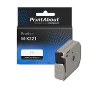 Nastro compatibile Brother M-K221 - Nero su bianco (9 mm)