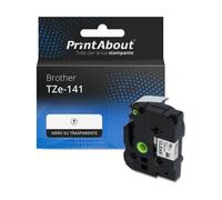 Nastro compatibile Brother TZe-141 - Nero su trasparente (18 mm)