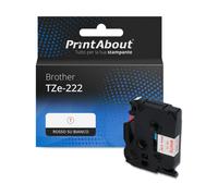 Nastro compatibile Brother TZe-222 - Rosso su bianco (9 mm)