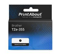 Nastro compatibile Brother TZe-355 - Bianco su nero (24 mm x 24 mm)