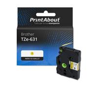 Nastro compatibile Brother TZe-631 - Nero su giallo (12 mm)