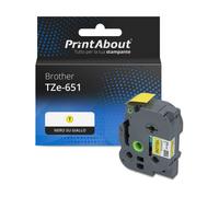 Nastro compatibile Brother TZe-651 - Nero su giallo (24 mm x 24 mm)