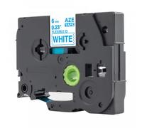 Nastro compatibile con Brother TZ-FX213 / TZe-FX213, 6mm x 8m, flexi, testo blu / nastro bianco