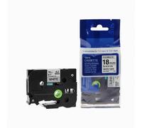 Nastro compatibile con Brother TZ-FX241/TZe-FX241, 18mm x 8m, flexi, testo nera/sfondo bianco