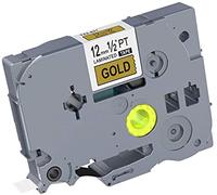 Nastro compatibile con Brother TZe-FA234, 12mm x 3m, testo d'oro / bianco nastro, per stirare