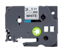 Nastro compatibile con Brother TZe-FA251, 24mm x 3m, testo nera / sfondo bianco, per stirare
