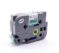 Nastro compatibile con Brother TZe-V751, 24mm x 5,5m, testo nera / sfondo verde, vinile