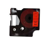 Nastro compatibile con Dymo 53717, S0720970, 24mm x 7m, testo nera / sfondo vrosso