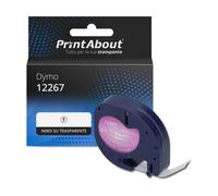 Nastro compatibile Dymo 12267 (S0721530) - Nero su trasparente (12 mm)