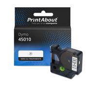 Nastro compatibile Dymo 45010 (S0720500) - Nero su trasparente (12 mm)