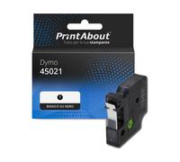 Nastro compatibile Dymo 45021 (S0720610) - Bianco su nero (12 mm)