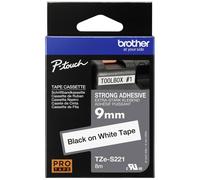 Nastro con adesivo extra resistente Brother TZe TZe-S221 Colore Nastro: Bianco