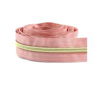 Nastro con cerniera in nylon da 1 a 5 metri per cucire borse e giacche, riparazione fai da te 5#,C-Oro,5 metri