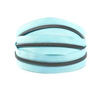 Nastro con cerniera in nylon da 1 a 5 metri per cucire borse, portafogli, indumenti, riparazioni fai da te 5#,F-Azzurro cielo,5 metri