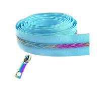 Nastro con cerniera in nylon da 2 a 10 metri con cursori per chiusura di zaini e giacche, kit di riparazione per vestiti, cucito fai da te 5#,Colore 36,10 metri - 10 pezzi di cursori