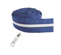 Nastro con cerniera in nylon da 2 a 10 metri con cursori per chiusura di zaini e giacche, kit di riparazione per vestiti, cucito fai da te 5#,Colore 1,5 metri - 5 pezzi di cursori