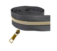 Nastro con cerniera in nylon da 2 a 10 metri con cursori per chiusura di zaini e giacche, kit di riparazione per vestiti, cucito fai da te 5#,Colore 30,4 metri - 4 pezzi di cursori