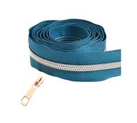 Nastro con cerniera in nylon da 2 a 10 metri con cursori per chiusura di zaini e giacche, kit di riparazione per vestiti, cucito fai da te 5#,Colore 42,4 metri - 4 pezzi di cursori