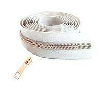 Nastro con cerniera in nylon da 2 a 10 metri con cursori per chiusura di zaini e giacche, kit di riparazione per vestiti, cucito fai da te 5#,Colore 22,3 metri - 3 pezzi di cursori