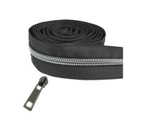 Nastro con cerniera in nylon da 2 a 10 metri con cursori per chiusura di zaini e giacche, kit di riparazione per vestiti, cucito fai da te 5#,Colore 28,4 metri - 4 pezzi di cursori