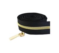 Nastro con cerniera in nylon, n. 5, cerniere a spirale in plastica per tasche di indumenti, accessori per la riparazione di indumenti, accessori per cucire fai da te, resistenti,3 metri 3 cursori