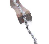Nastro con finiture in pizzo con strass e perline