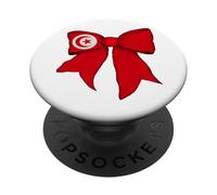 Nastro con fiocco a forma di civetta, motivo: Tunisia Tunisian Pride, per bambina PopSockets PopGrip Adesivo