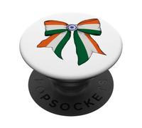 Nastro con fiocco a forma di civetta per bambina, bandiera dell'India Indian Pride PopSockets PopGrip Adesivo