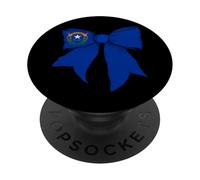 Nastro con fiocco a forma di civetta per bambina, bandiera dello stato del Nevada PopSockets PopGrip Adesivo