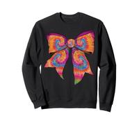 Nastro con Fiocco Arcobaleno a Spirale Hippie Girl Coquette Tie Dye Felpa