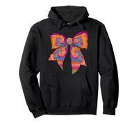 Nastro con Fiocco Arcobaleno a Spirale Hippie Girl Coquette Tie Dye Felpa con Cappuccio